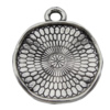 Pendant Zinc Alloy Jewelry Findings Lead-free, 21x24mm Hole:3mm, Sold by Bag