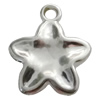 Jewelry findings, CCB plastic Pendant Platina Plated, Star 26x22mm Hole:3.5mm, Sold by Bag