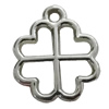 Jewelry findings, CCB plastic Pendant Platina Plated, 22x18mm Hole:2.5mm, Sold by Bag