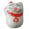 Porcelain beads, Cat 20x14mm Hole:1mm, Sold by Bag