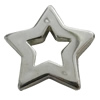 Jewelry findings, CCB plastic Beads Platina Plated, Star 26mm Hole:2mm, Sold by Bag