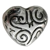 Jewelry findings, CCB plastic Beads Antique Silver, Heart 22x19mm Hole:3mm, Sold by Bag