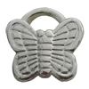 Jewelry findings, CCB plastic Pendant Platina Plated, Butterfly 18x18mm Hole:5mm, Sold by Bag