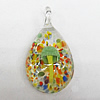 Lampwork Pendant, 54x30mm, Hole:7mm, Sold by PC