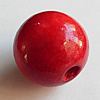 Wooden Jewelry Beads, Round 25mm, Hole:5mm, Sold per Inch Strand