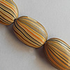 Wooden Jewelry Beads, Flat Oval 28x20mm, Length:19.6 Inch, Sold per Inch Strand