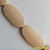 Wooden Jewelry Beads, Flat Oval 65x32mm, Length:19.6 Inch, Sold per Inch Strand