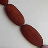 Wooden Jewelry Beads, Flat Oval 65x32mm, Length:19.6 Inch, Sold per Inch Strand