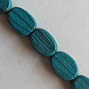 Wooden Jewelry Beads, Flat Oval 14x10mm, Length:19.6 Inch, Sold per Inch Strand