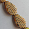 Wooden Jewelry Beads, Teardrop 46x28mm, Length:19.6 Inch, Sold per Inch Strand