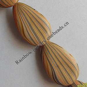 Wooden Jewelry Beads, Teardrop 46x28mm, Length:19.6 Inch, Sold per Inch Strand