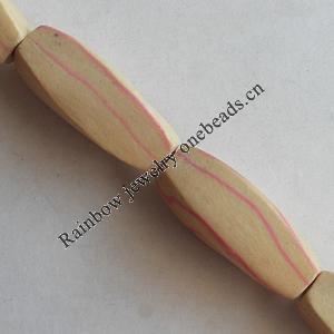Wooden Jewelry Beads, 14x6mm, Length:19.6 Inch, Sold per Inch Strand