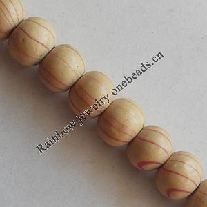 Wooden Jewelry Beads, Round 9mm, Length:19.6 Inch, Sold per Inch Strand