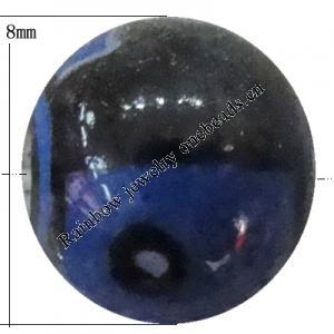 Porcelain beads, 8mm Hole:1mm, Sold by Bag