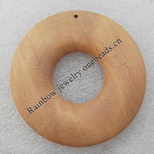 Wooden Jewelery Beads, Donut 30mm Hole:1mm, Sold by PC