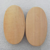 Wooden Jewelery Beads, Flat Oval 52x30mm, Sold by PC