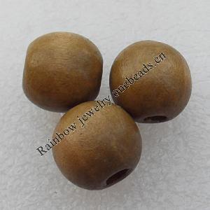 Wooden Jewelery Beads, Round 16mm Hole:4mm, Sold by PC