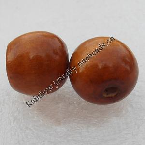 Wooden Jewelery Beads, Round 18mm Hole:4mm, Sold by PC