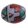 Porcelain beads, Oval 10x8mm Hole:1mm, Sold by Bag