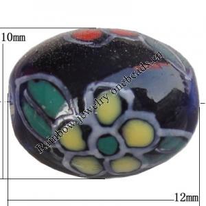 Porcelain beads, Oval 12x10mm Hole:1mm, Sold by Bag