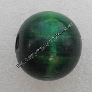 Wooden Jewelery Beads, Round 25mm Hole:4mm, Sold by PC