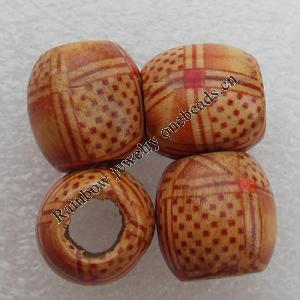 Wooden Jewelery Beads, Round 16x17mm Hole:8mm, Sold by PC