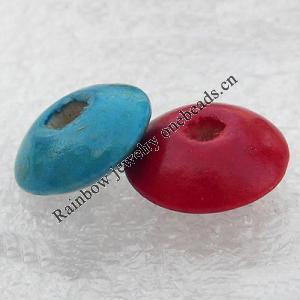 Wooden Jewelery Beads, Rondelle 5x10mm Hole:2mm, Sold by Bag