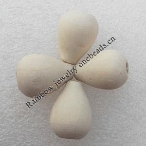 Wooden Jewelery Beads, Teardrop 15x20mm Hole:4mm, Sold by PC