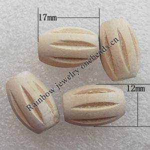 Wooden Jewelery Beads, Oval 17x12mm Hole:3mm, Sold by PC