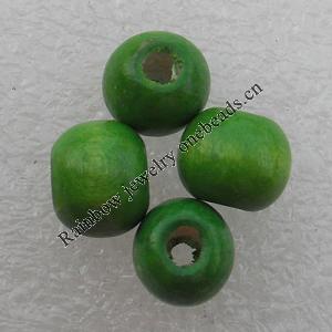 Wooden Jewelery Beads, Round 9x10mm Hole:3mm, Sold by Bag