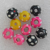 Wooden Jewelery Beads, Mix Color, Round 9x10mm Hole:3mm, Sold by Ground