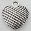 Pendant Zinc Alloy Jewelry Findings Lead-free, 19x22mm Hole:3mm, Sold by Bag
