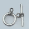 Clasp Zinc Alloy Jewelry Findings Lead-free, Loop:15x21mm,Bar:26x9mm, Hole:2mm, Sold by Bag