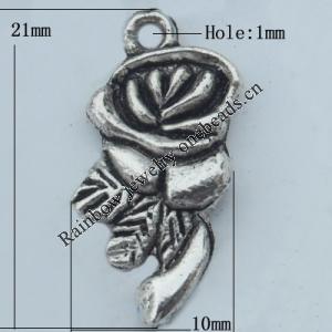Pendant Zinc Alloy Jewelry Findings Lead-free, 21x10mm Hole:1mm, Sold by Bag