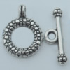 Clasp Zinc Alloy Jewelry Findings Lead-free, Loop:16x21mm,Bar:23x7mm, Hole:3mm, Sold by Bag
