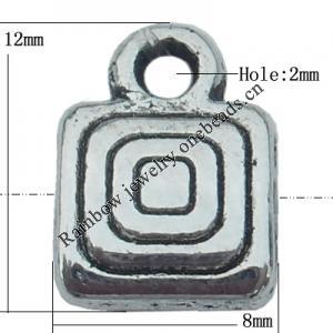 Connector Zinc Alloy Jewelry Findings Lead-free, 8x12mm Hole:1mm,2mm, Sold by Bag