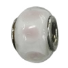 Handmade European Style Lampwork Beads With Platinum Color Copper Core, 10x15mm Hole:5mm, Sold by PC