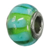 Handmade European Style Lampwork Beads With Platinum Color Copper Core, 10x15mm Hole:5mm, Sold by PC