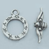 Clasp Zinc Alloy Jewelry Findings Lead-free, Loop:15x20mm,Bar:22x9mm, Hole:2mm, Sold by Bag