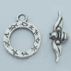 Clasp Zinc Alloy Jewelry Findings Lead-free, Loop:15x20mm,Bar:22x9mm, Hole:2mm, Sold by Bag