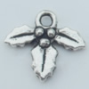 Pendant Zinc Alloy Jewelry Findings Lead-free, 14x13mm Hole:2mm, Sold by Bag