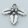 Pendant Zinc Alloy Jewelry Findings Lead-free, 14x13mm Hole:2mm, Sold by Bag