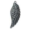 Pendant Zinc Alloy Jewelry Findings Lead-free, Wing 19x51mm Hole:3mm, Sold by Bag