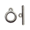 Clasp Zinc Alloy Jewelry Findings Lead-free, Loop:14x17mm, Bar:23x3mm Hole:2mm, Sold by Bag