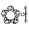 Clasp Zinc Alloy Jewelry Findings Lead-free, Loop:26mm, Bar:24x4mm Hole:2.5mm, Sold by Bag