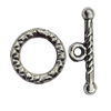 Clasp Zinc Alloy Jewelry Findings Lead-free, Loop:13mm, Bar:19x3mm Hole:1mm, Sold by Bag