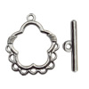 Clasp Zinc Alloy Jewelry Findings Lead-free, Loop:23x26mm, Bar:23x3mm Big Hole:1.5mm Small Hole:1mm, Sold by Bag