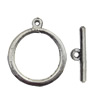 Clasp Zinc Alloy Jewelry Findings Lead-free, Loop:23x28mm, Bar:24x3mm Big Hole:2mm Small Hole:1mm, Sold by Bag