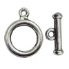 Clasp Zinc Alloy Jewelry Findings Lead-free, Loop:14x19mm, Bar:17x4mm Big Hole:2mm Small Hole:1.5mm, Sold by Bag