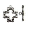 Clasp Zinc Alloy Jewelry Findings Lead-free, Loop:18x20mm, Bar:21x3mm Big Hole:2mm Small Hole:1mm, Sold by Bag